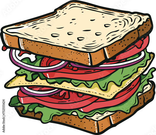 sandwich design illustration