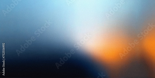 blue and orange line waves light , empty space grainy noise grungy texture color gradient rough abstract background , shine bright light and glow template
