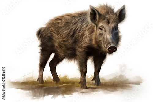 wild boar isolated