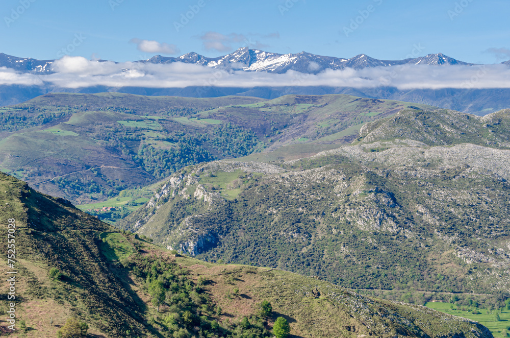 Mountain landscape in the Sierra de Cantabria, northern Spain