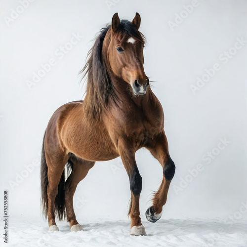 portrait of a brown horse 