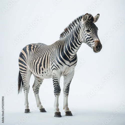 zebra isolated on white 