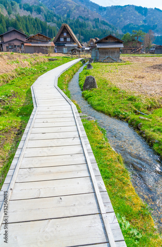 白川郷の遊歩道