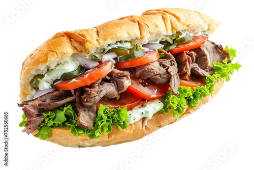 Gyro Sandwich Isolated on a Transparent Background
