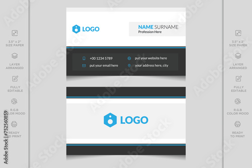 Modern and professional vector business card template