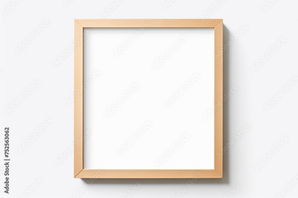 A simple picture frame hanging on a wall. Suitable for interior design concepts A simple picture frame hanging on a wall. Suitable for interior design concepts