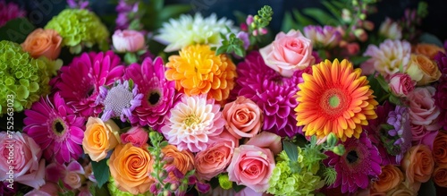 Vivid and Vibrant Collection of Colorful Flowers in a Beautiful Vase