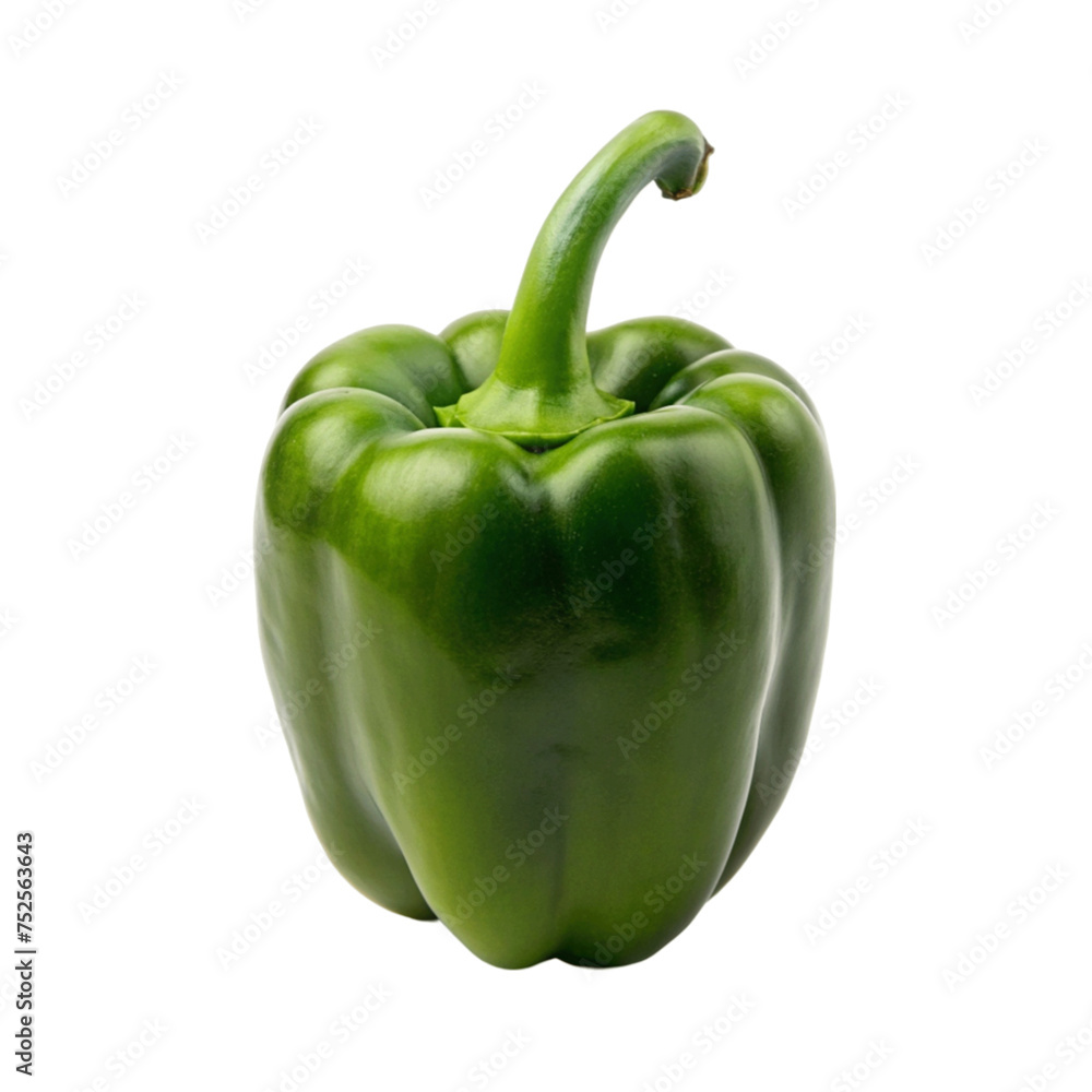 Green bell pepper isolated on Transparent background. Green bell pepper isolated on Transparent background.