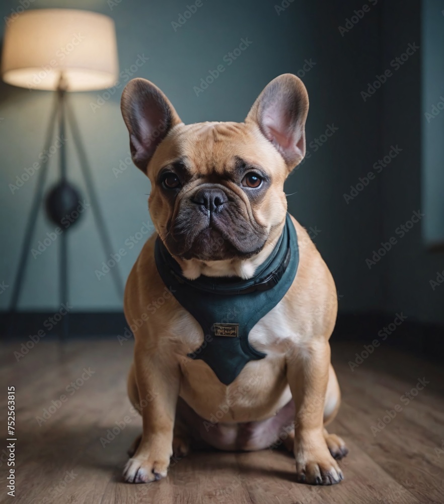 Fawn french bulldog portrait