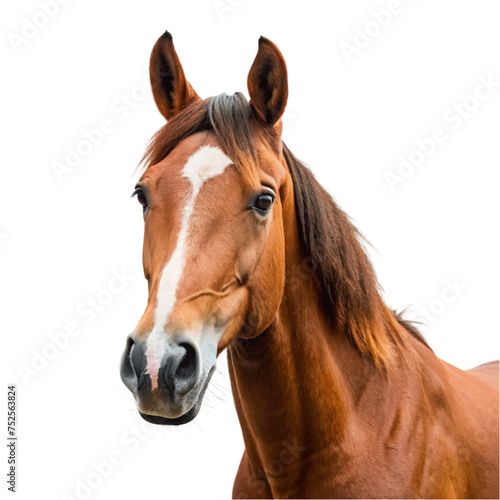 Wild mustang horse isolated on Transparent background. © Sawaira