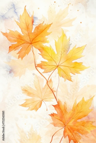 A beautiful watercolor painting of a bunch of leaves. Perfect for nature lovers and art enthusiasts