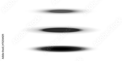 Shadows effects of round or...