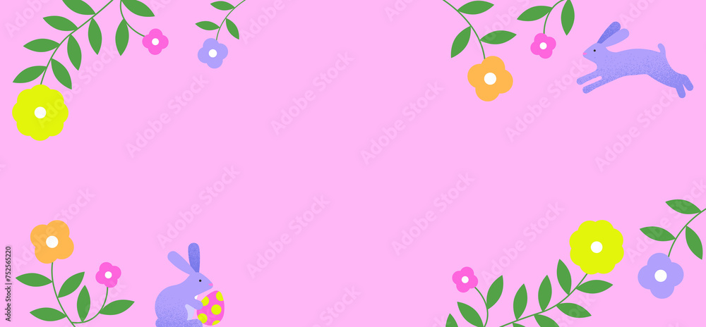 Estern egg hunt rabbit banner Estern egg hunt rabbit banner