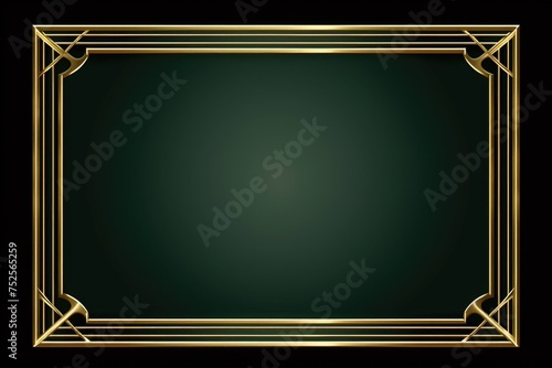 A luxurious gold frame on a sleek black background. Perfect for elegant designs