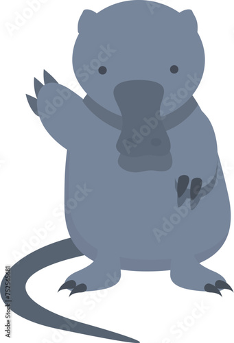 Character desman icon cartoon vector. Picture baby. Education animals children