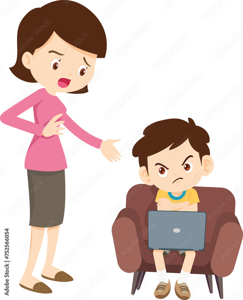 parent angry scold kid mobile phone addicted parent angry scold kid mobile phone addicted