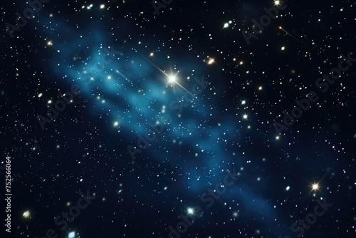 A beautiful blue galaxy with stars in the background. Ideal for space-themed designs