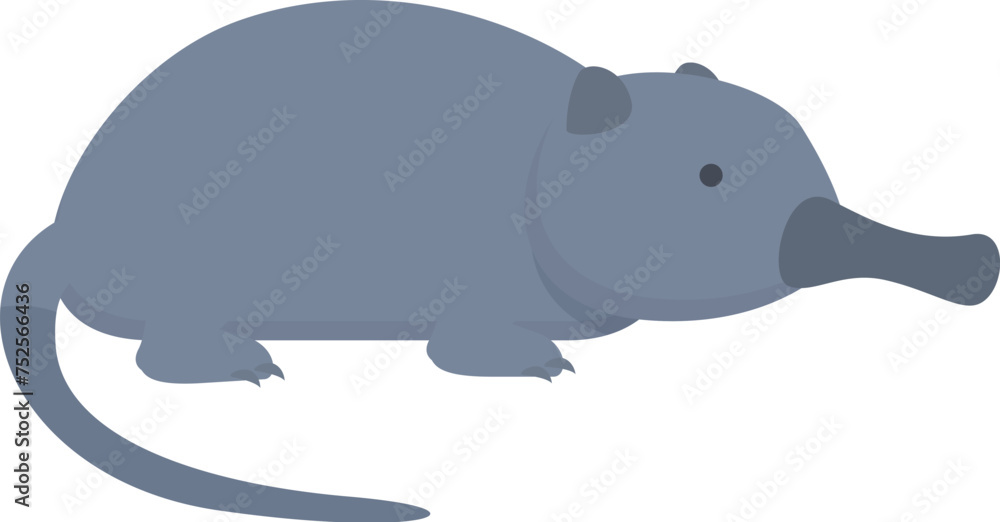 Wild desman icon cartoon vector. Natural wild mammal. Friendly habitation Wild desman icon cartoon vector. Natural wild mammal. Friendly habitation