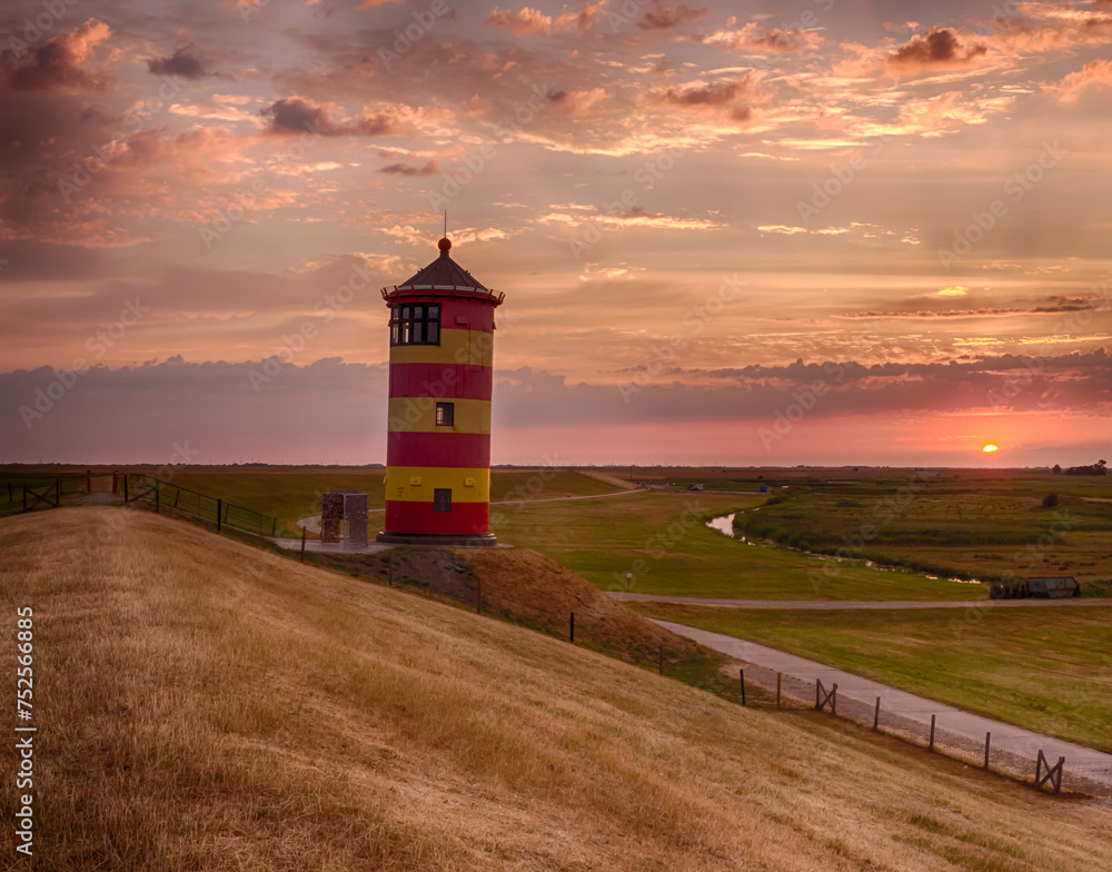 Ottos lighthouse at Pilsum in the morning Ottos lighthouse at Pilsum in the morning