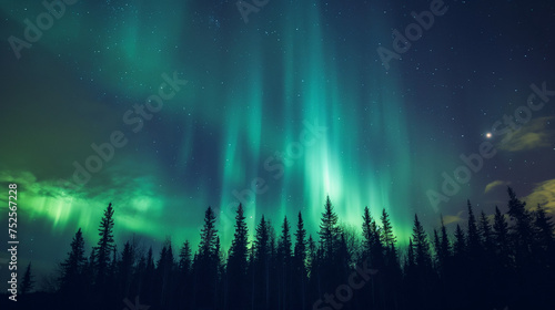 aurora borealis, northern lights, lapland, Winter landscape
Majestic northern lights dance in starry sky