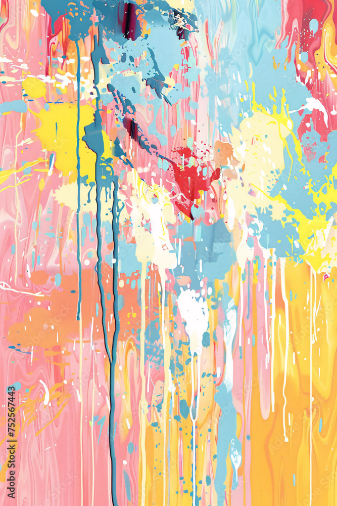 Abstract multicolored background in style of expressionistic color explosions