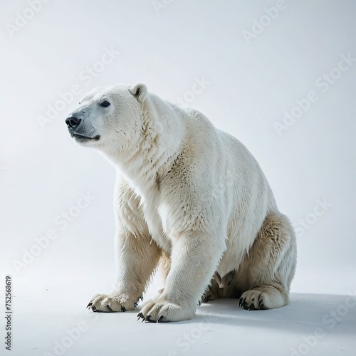 white polar bear on white 