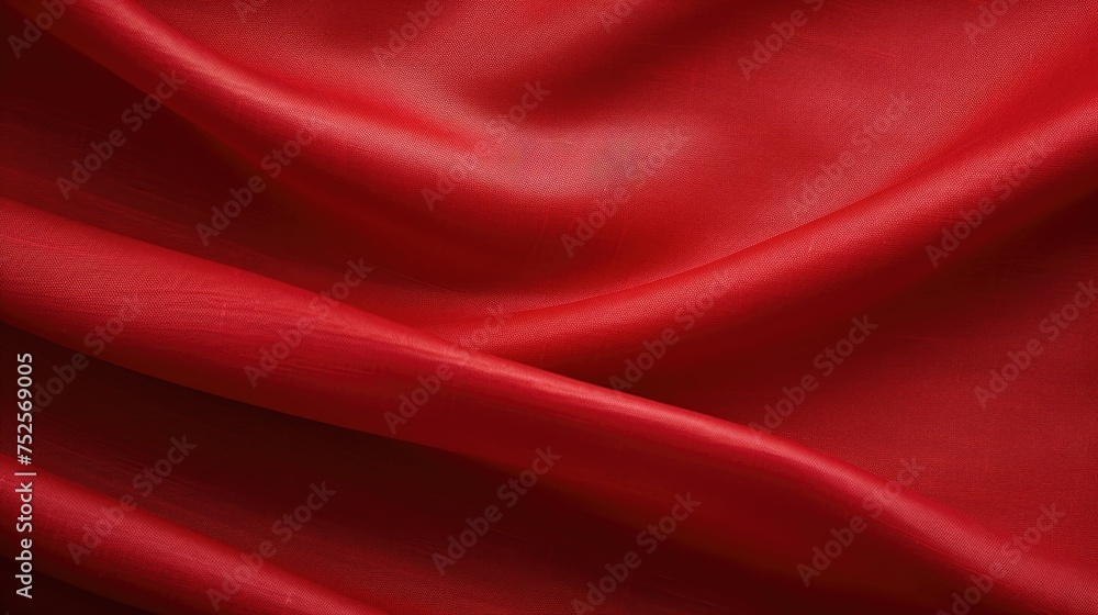 A close up of a red cloth on a black background. Suitable for fashion or textile design concepts A close up of a red cloth on a black background. Suitable for fashion or textile design concepts