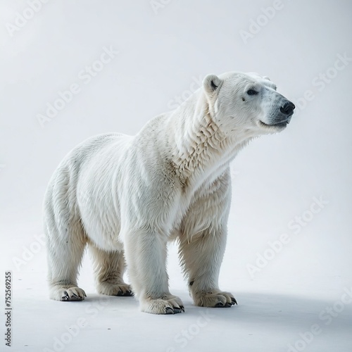 white polar bear on white 