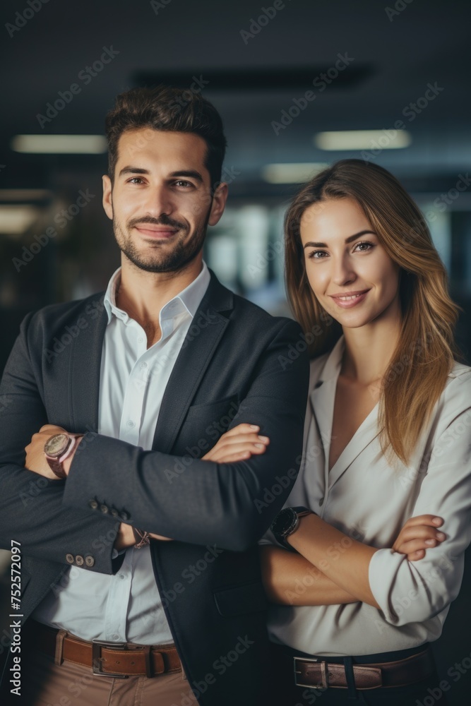 A man and a woman standing next to each other. Suitable for various concepts and themes A man and a woman standing next to each other. Suitable for various concepts and themes