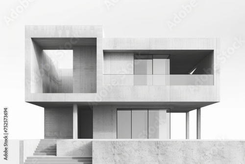 Minimal abstract concrete house
