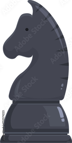 Horse chess piece icon cartoon vector. Game strategy for kids. Recreation preschool