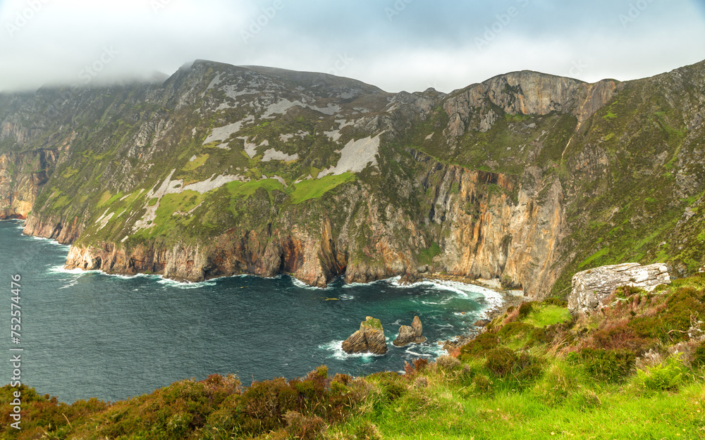 Beautiful scenery with Slieve League cliffs in Donegal Ireland