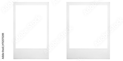 set of two vintage Polaroid / instant photo frames in different formats / isolated graphic design elements	
