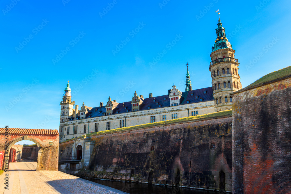 Naklejka premium View of Kronborg Castle in Helsingor (Elsinore), Denmark