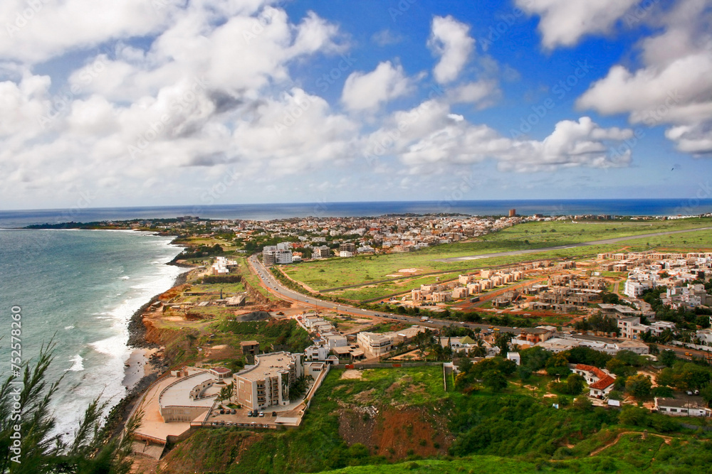 Scenic aerial view of Dakar, Senegal.