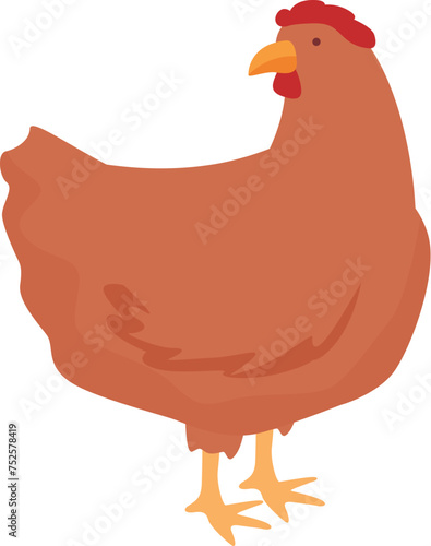 Chicken bird icon cartoon vector. Farmer village. Domestic manufacturing