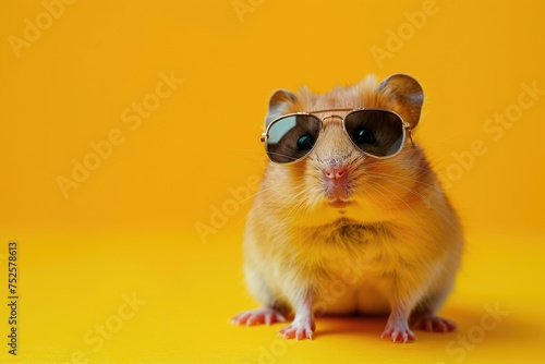 Shades-Wearing Hamster: Cool Critter, AI Generative 