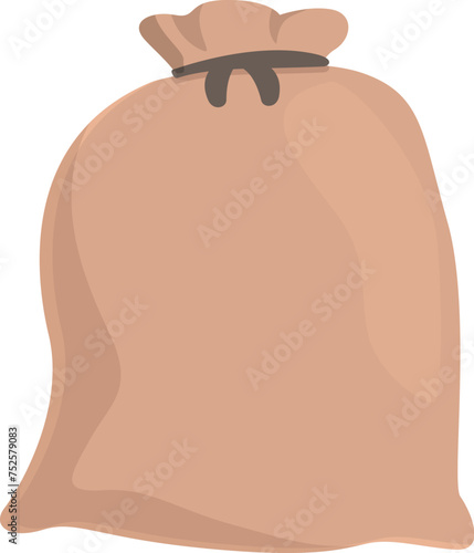 Wheat farm sack icon cartoon vector. Factory domestic. Worker farm feed