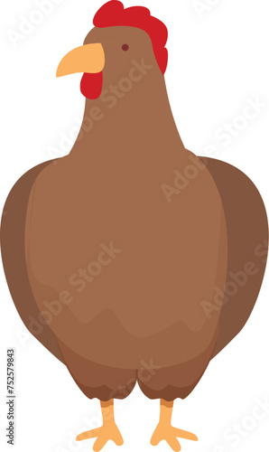 Chicken bird icon cartoon vector. Farmer village. Hen domestic bird