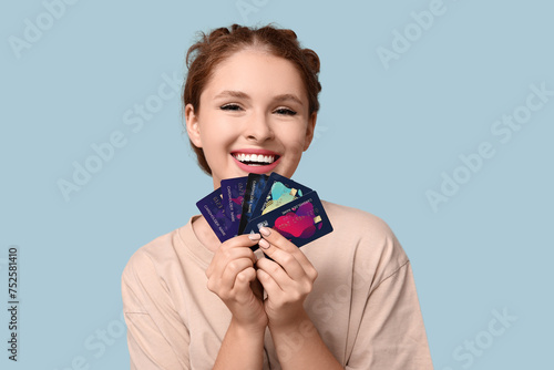 Beautiful young woman with ...