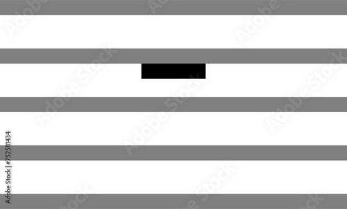 Monochrome vector graphic of a semibreve rest as used in sheet music to represent the notes in a song