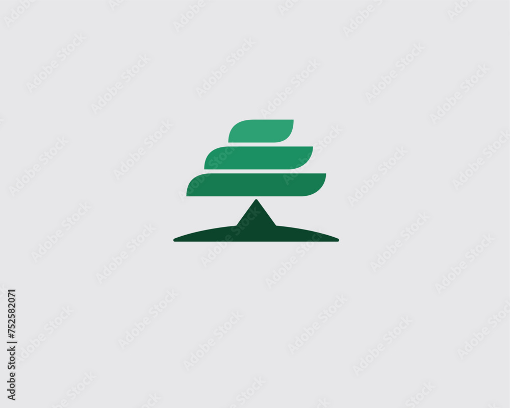 Vector graphic logo or icon of a tree. Vector graphic flat style design illustration of a tree with green canopy. Symbol of a flat style art tree. Logo template of a tree. Vector graphic logo or icon of a tree. Vector graphic flat style design illustration of a tree with green canopy. Symbol of a flat style art tree. Logo template of a tree.
