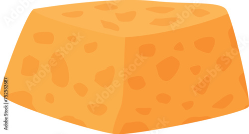 Bread croutons icon cartoon vector. Cooking cube. Nutrition grain garlic