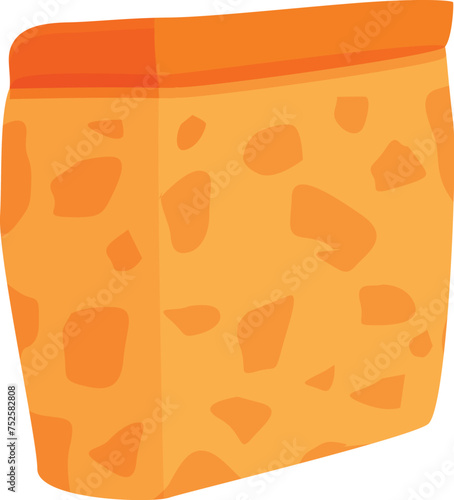 Small bread croutons icon cartoon vector. Dietary cubes. Health restaurant