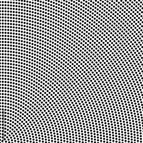 Abstract geometrical halftone dot pattern background - monochrome vector graphic design