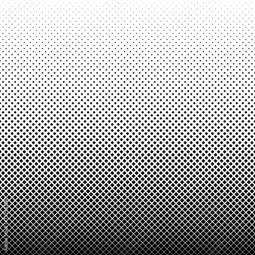 Geometrical repeating diagonal square pattern background - black and white abstract vector graphic design with squares