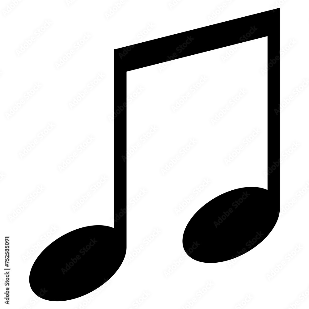 Transparent monochrome PNG of two quaver notes joined by a beam as used in sheet music to represent the notes in a song Transparent monochrome PNG of two quaver notes joined by a beam as used in sheet music to represent the notes in a song