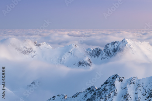 Sunrise over the High Tatras