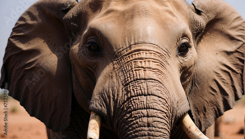 close up elephant photo