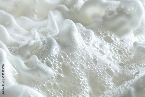 White foam close up